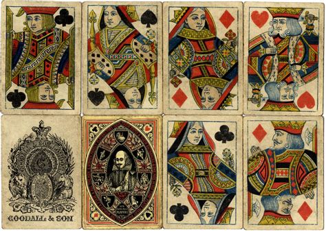 old decks of playing cards.